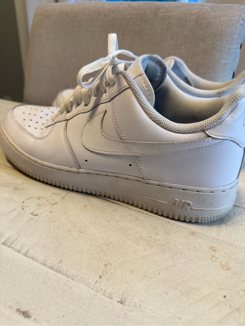 Nike White Low-Top Leather Sneakers